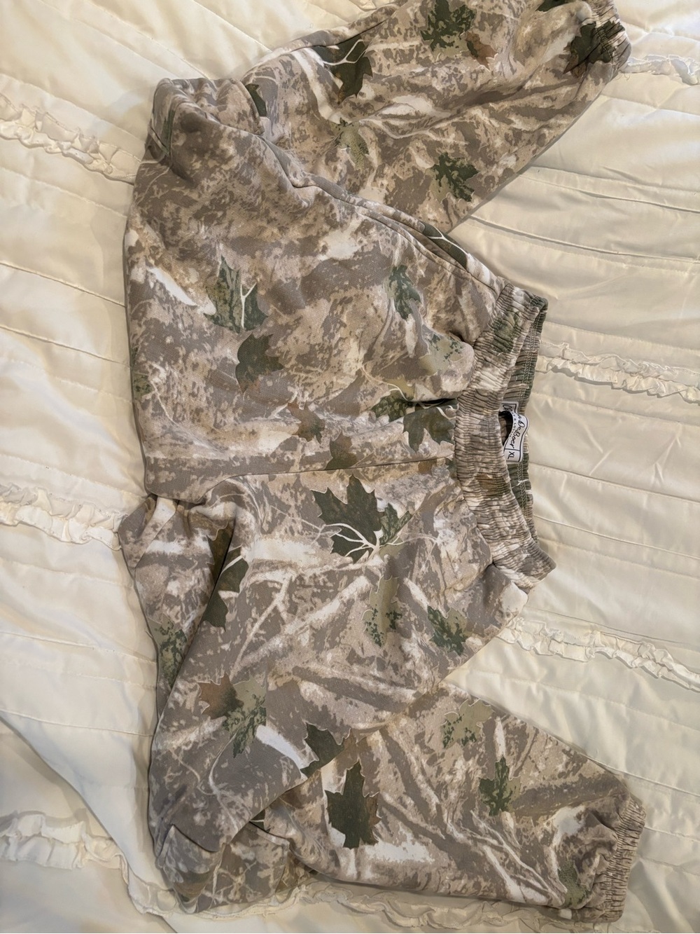 Camouflage Track Joggers - Beige Green